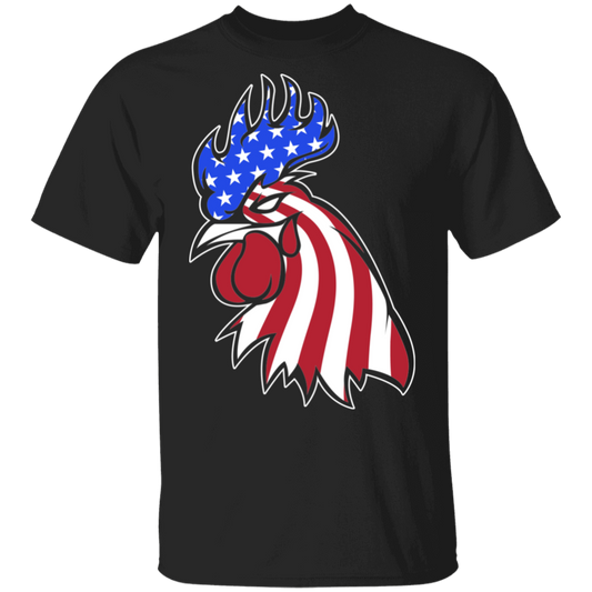 Rooster American Flag USA T-Shirt