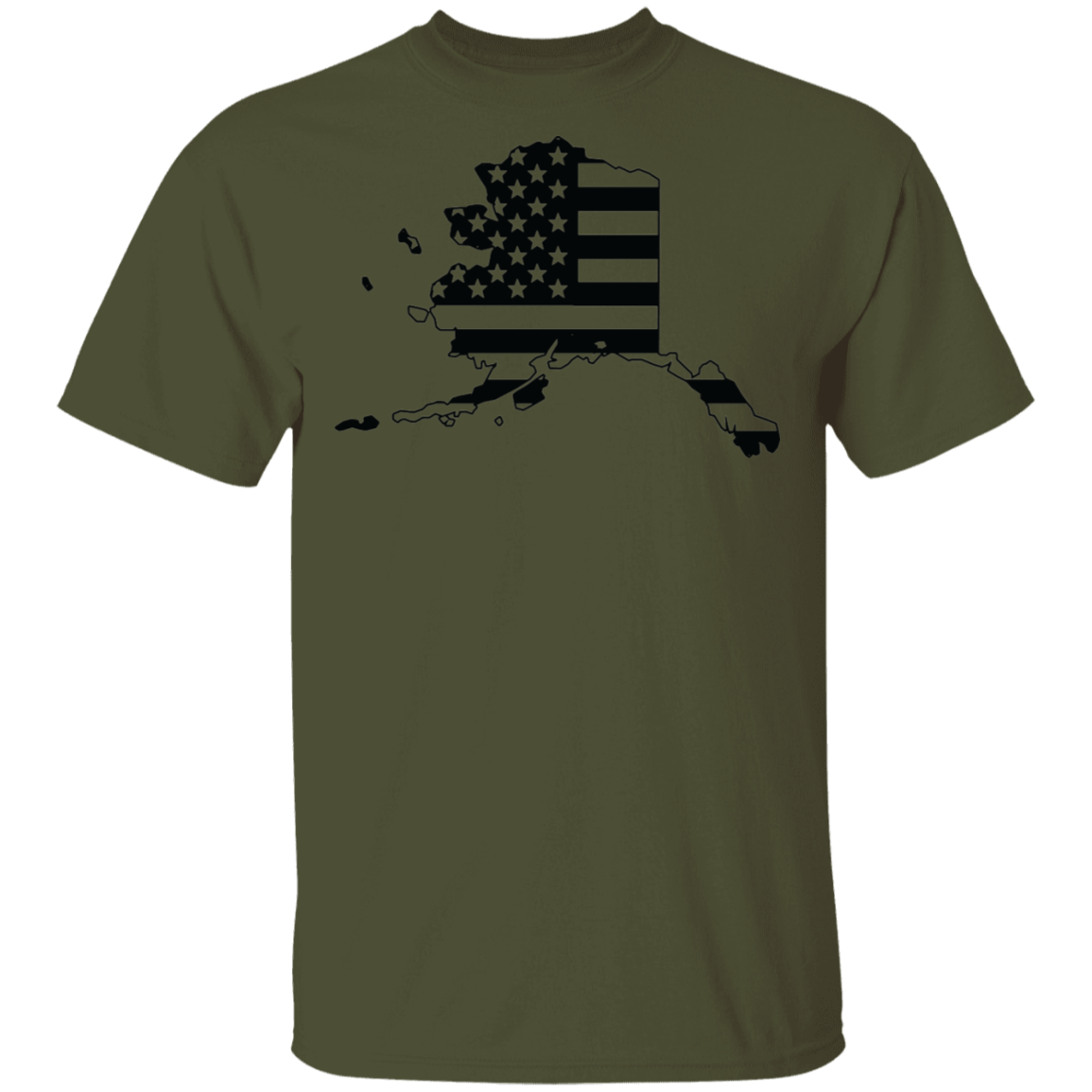 Alaska AK State American Flag Pride T-Shirt