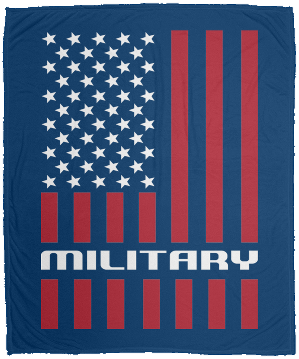 Military American Flag Patriot Fleece Blanket - 50x60