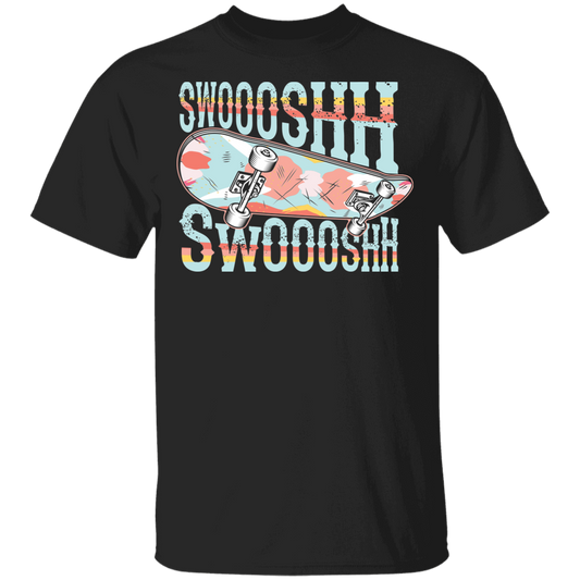 Swoosh Swoosh Skateboarding Skateboarder T-Shirt