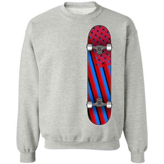 American Flag Skateboard Skateboarding Crewneck Sweatshirt