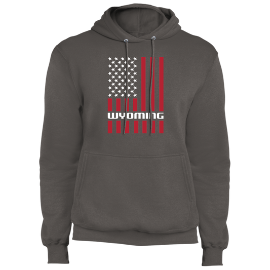 Wyoming American Flag USA Premium Pullover Hoodie