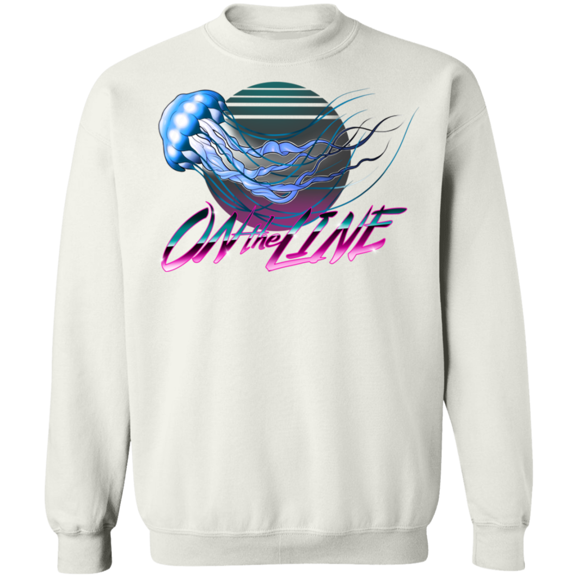 Jellyfish Sea Jellies On The Line Saltwater Crewneck Sweatshirt