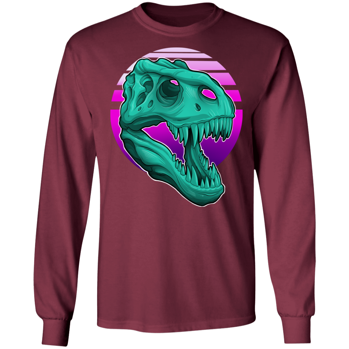 T-Rex Retro 80's Long Sleeve T-Shirt