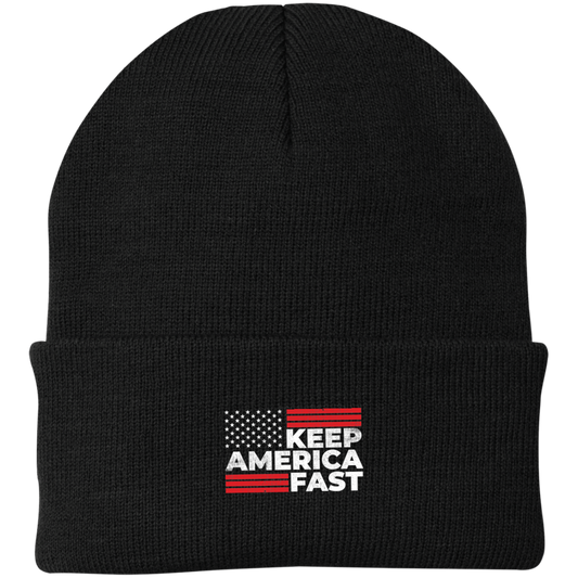 Keep America Fast American Flag Beanie Cap