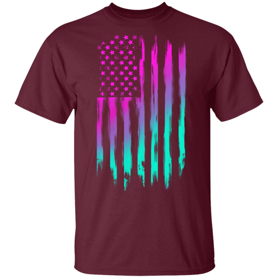 American Flag 80's Retro T-Shirt