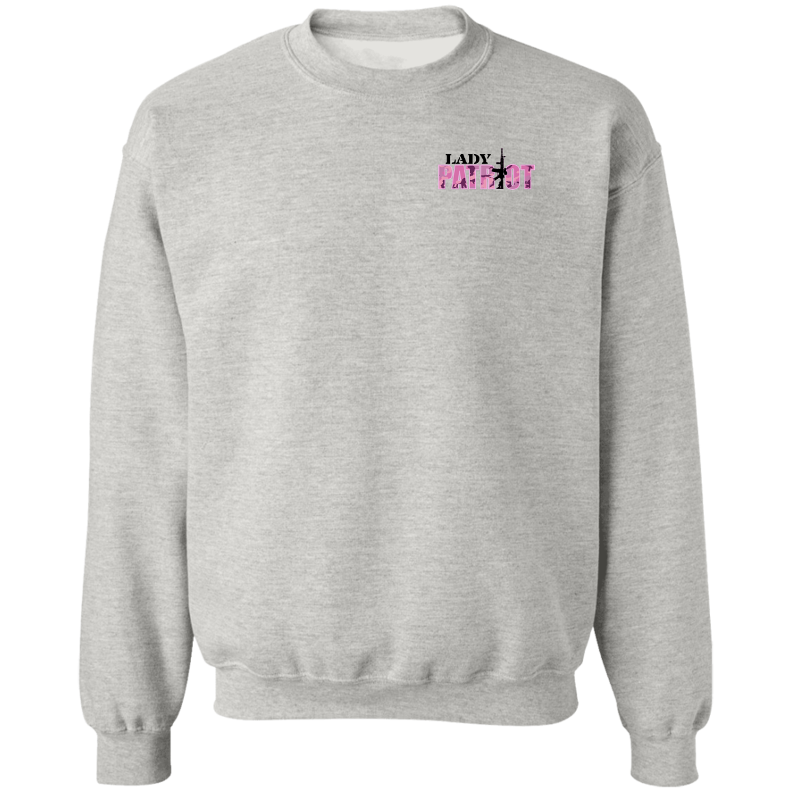 Lady Patriot 1776 American Bald Eagle Double Sided Crewneck Sweatshirt