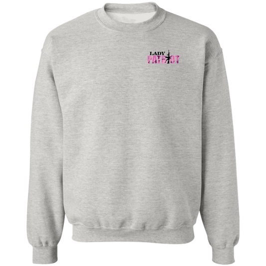 Lady Patriot 1776 American Bald Eagle Double Sided Crewneck Sweatshirt