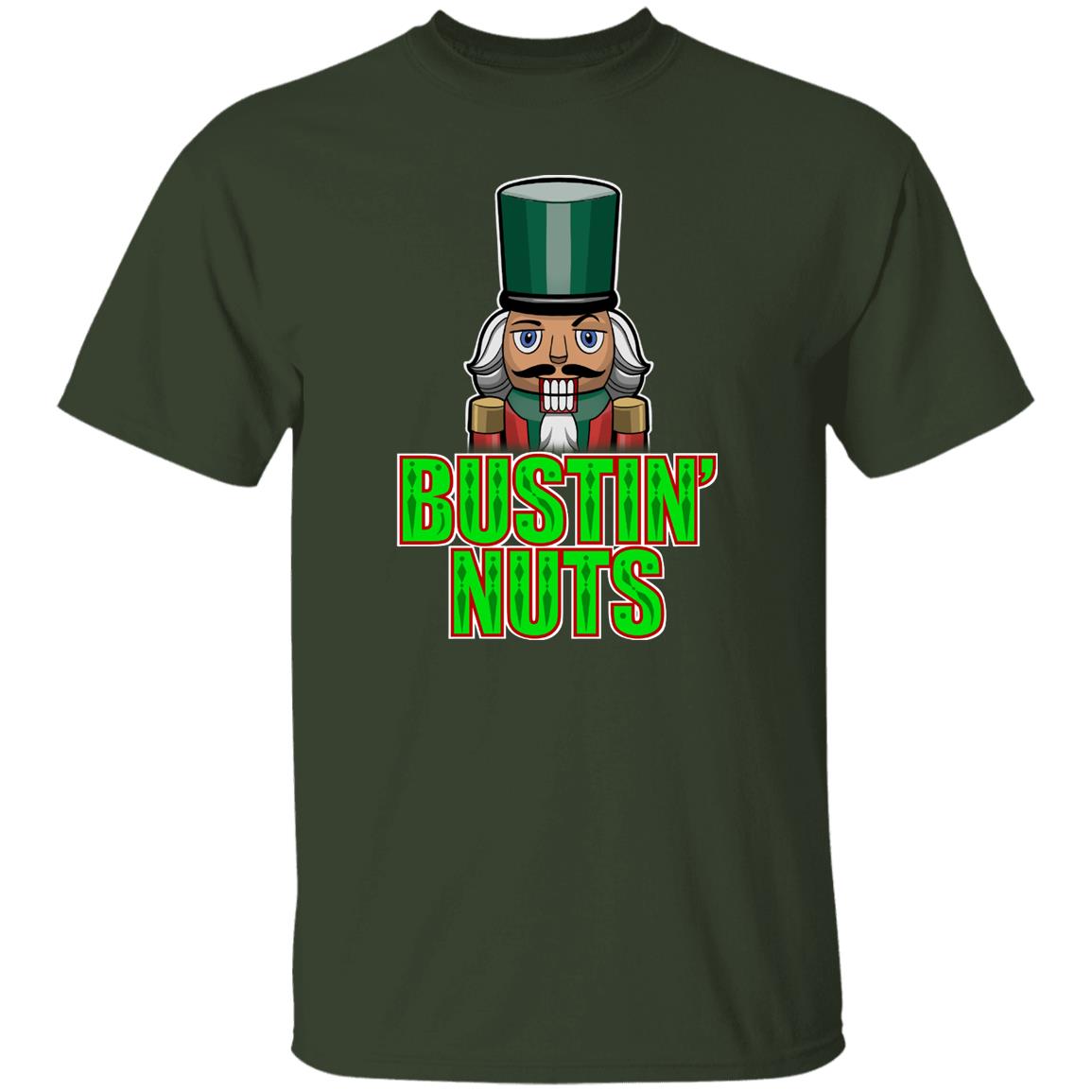 Bustin' Nuts Nutcracker Funny Christmas T-Shirt
