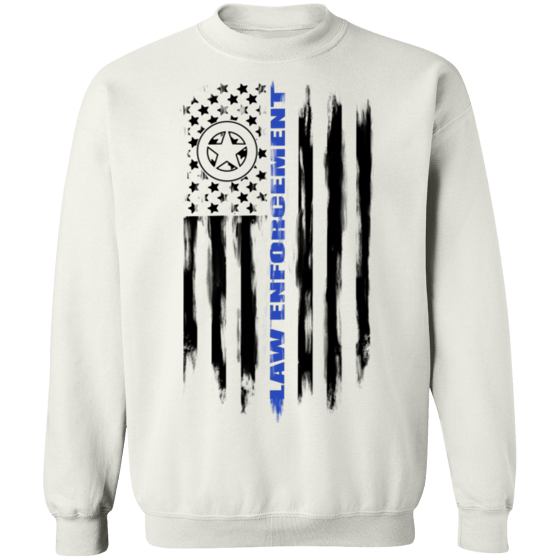 Law Enforcement Deputy Sheriff Police Officer Cop  American Flag Crewneck Sweatshirt