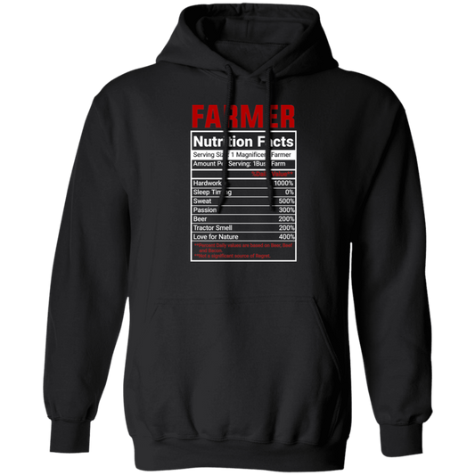 Funny Farmer Nutrition Facts Hoodie