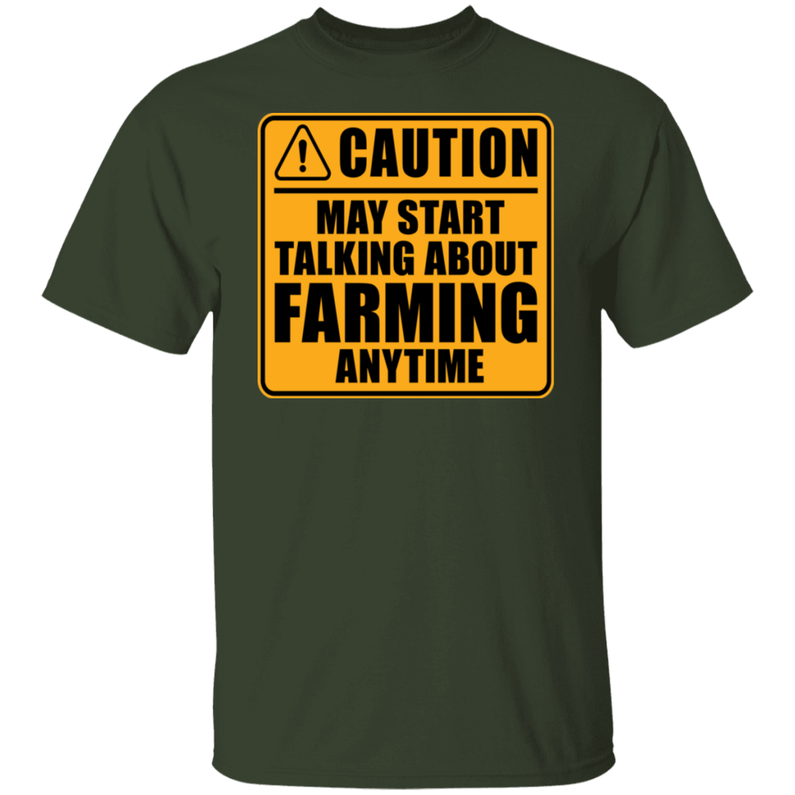 Caution May Start Talking About Farming Anytime Funny T-Shirt