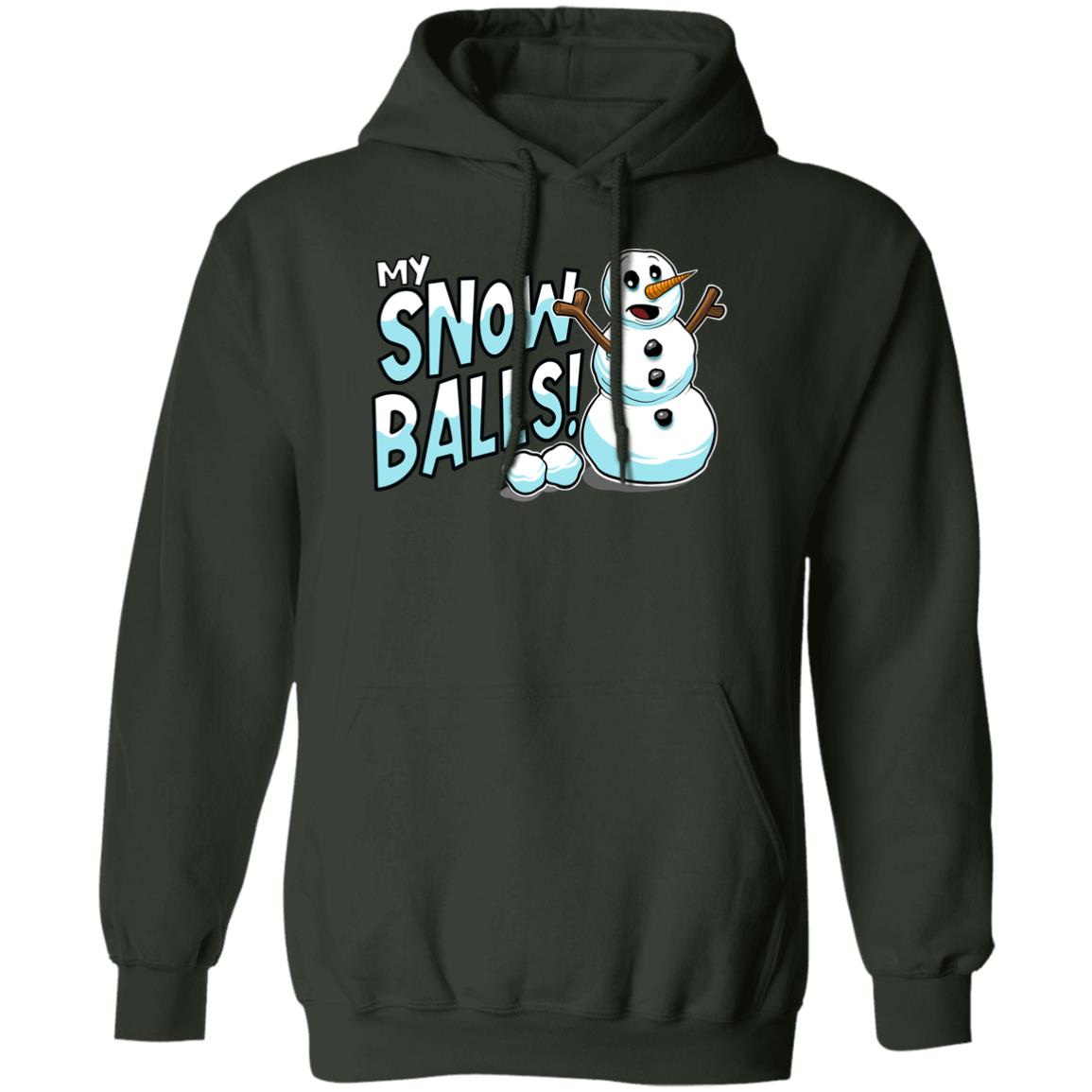 My Snow Balls Funny Snowman Christmas Pullover Hoodie
