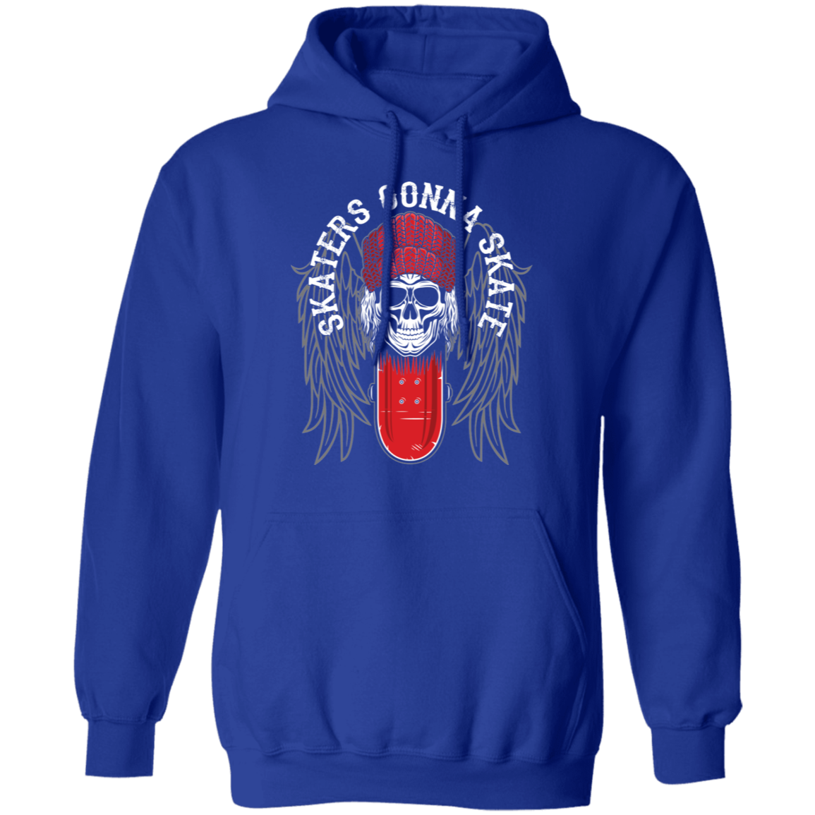 Skaters Gonna Skate Skateboarding Skull Pullover Hoodie