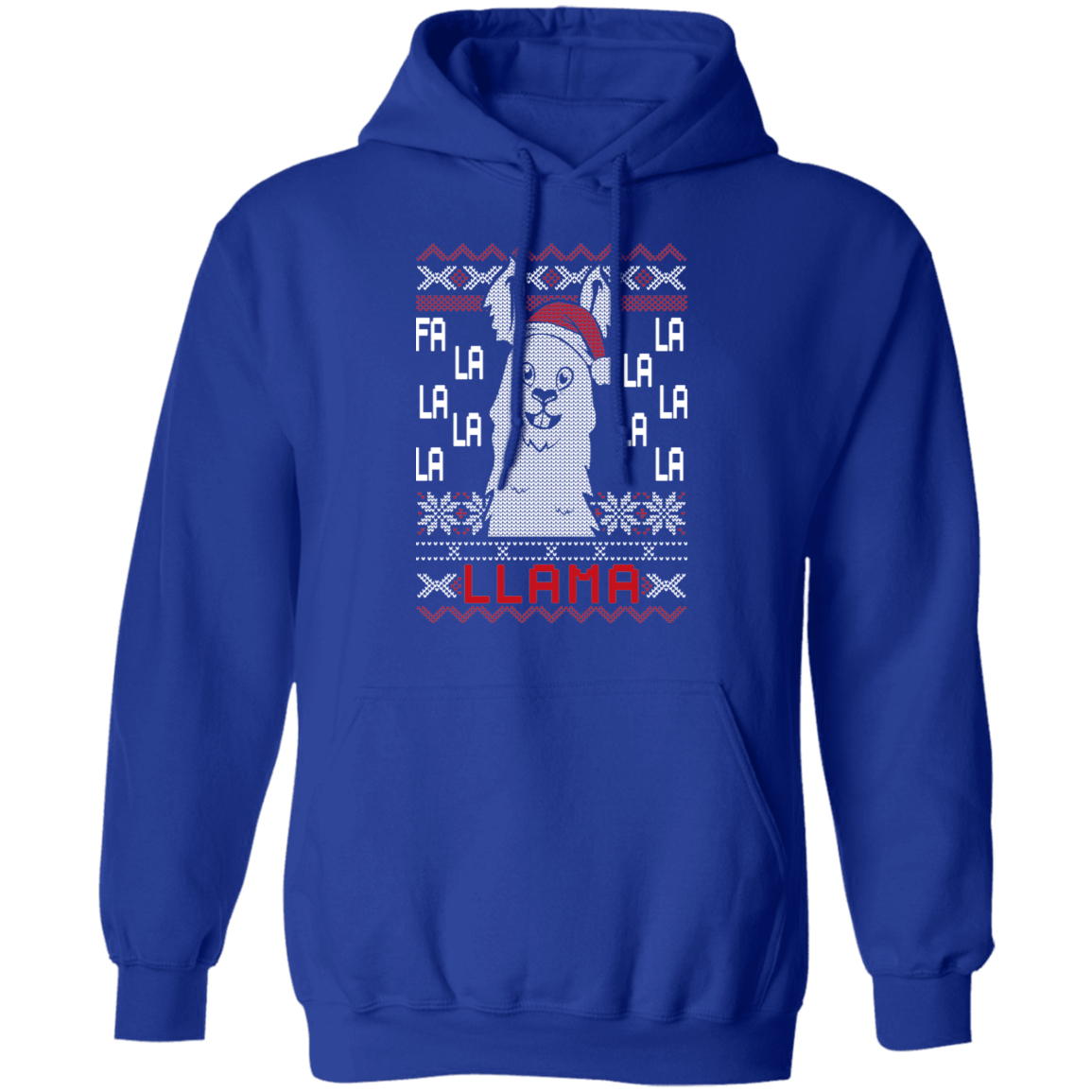 Fa La La LLama Ugly Christmas Party Pullover Hoodie