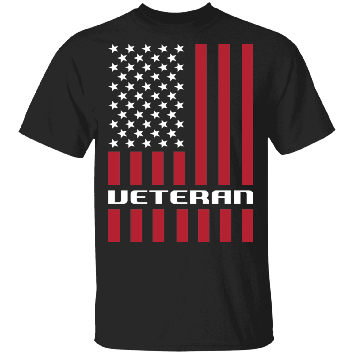 Veteran Military American Flag USA T-Shirt