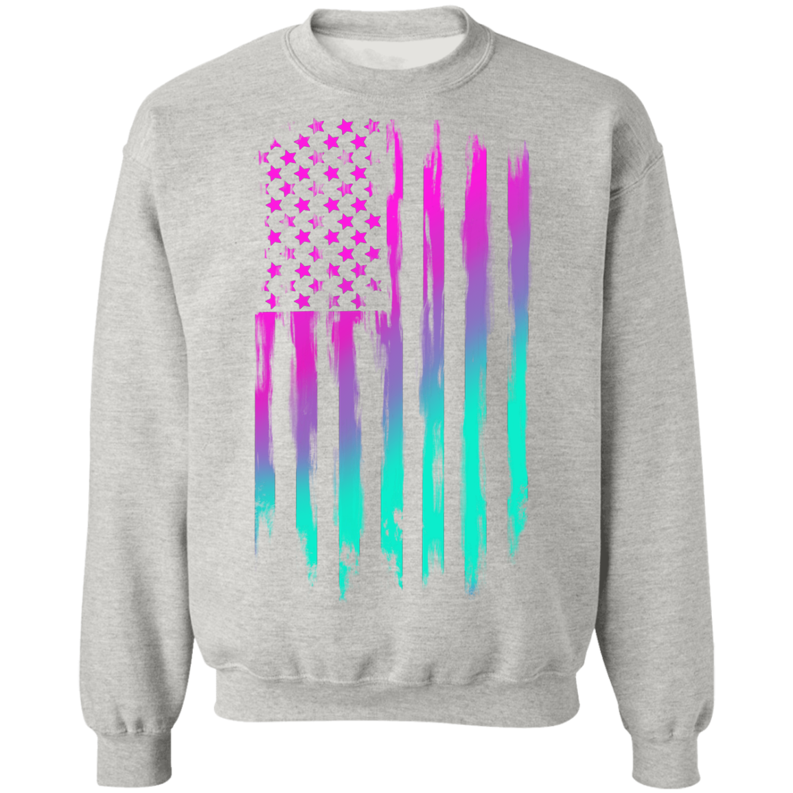 American Flag 80's Retro Crewneck Sweatshirt