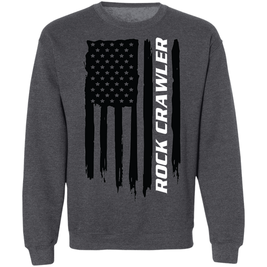 Rock Crawler 4x4 Off-Road American Flag Crewneck Sweatshirt