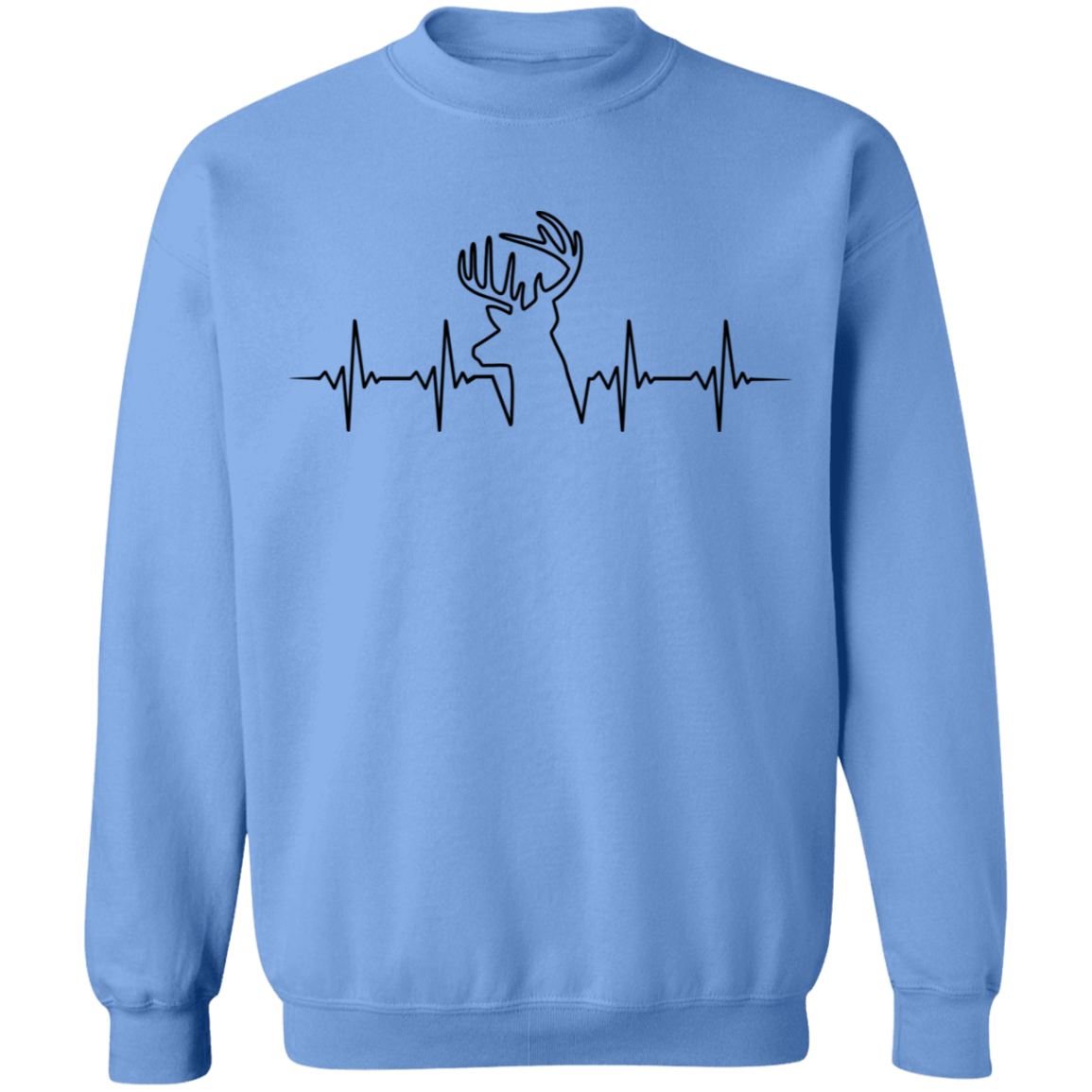 Hunter Hunting Heartbeat Deer Crewneck Sweatshirt