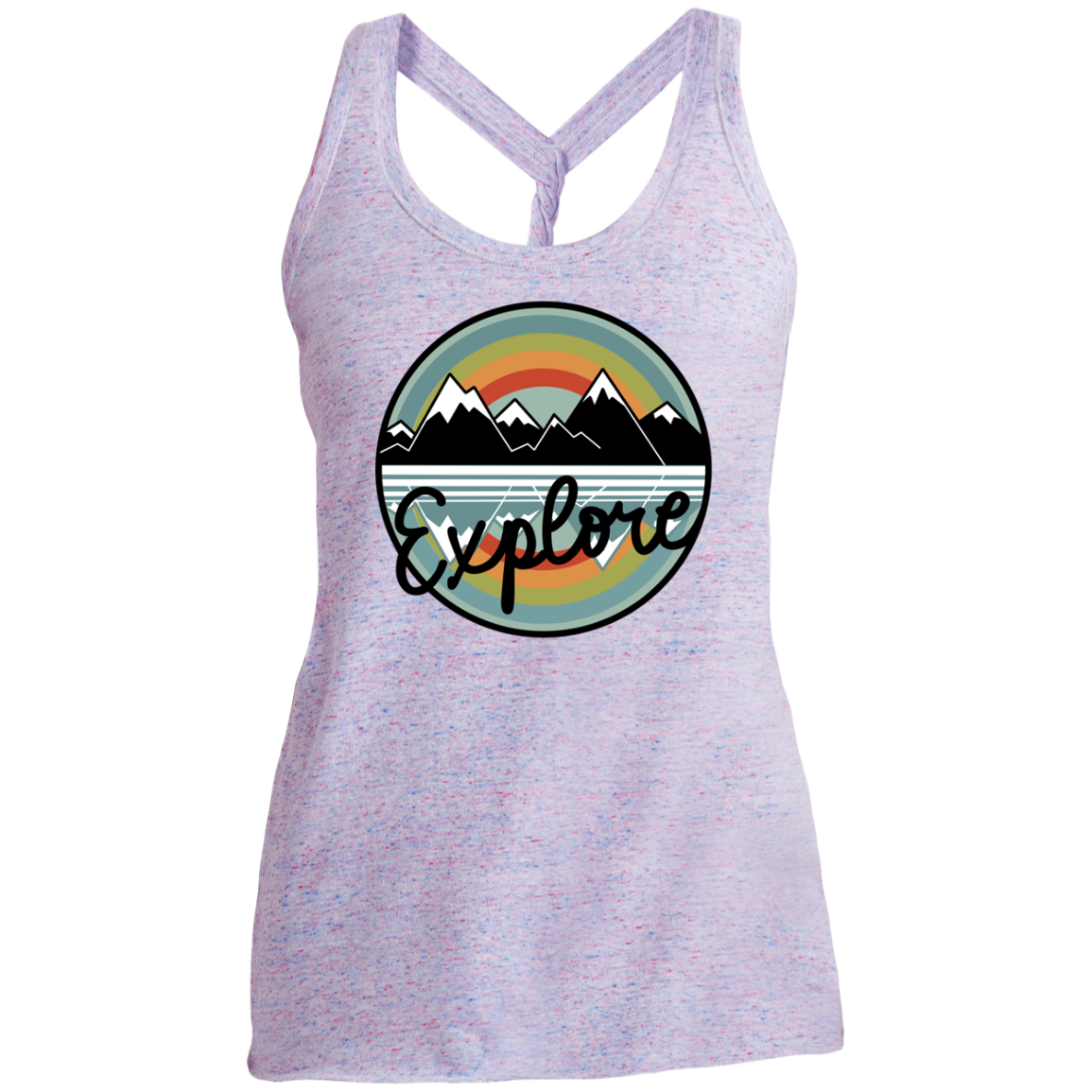 Explore Mountain Camping Nature Women's Cosmic Twist Back Tank