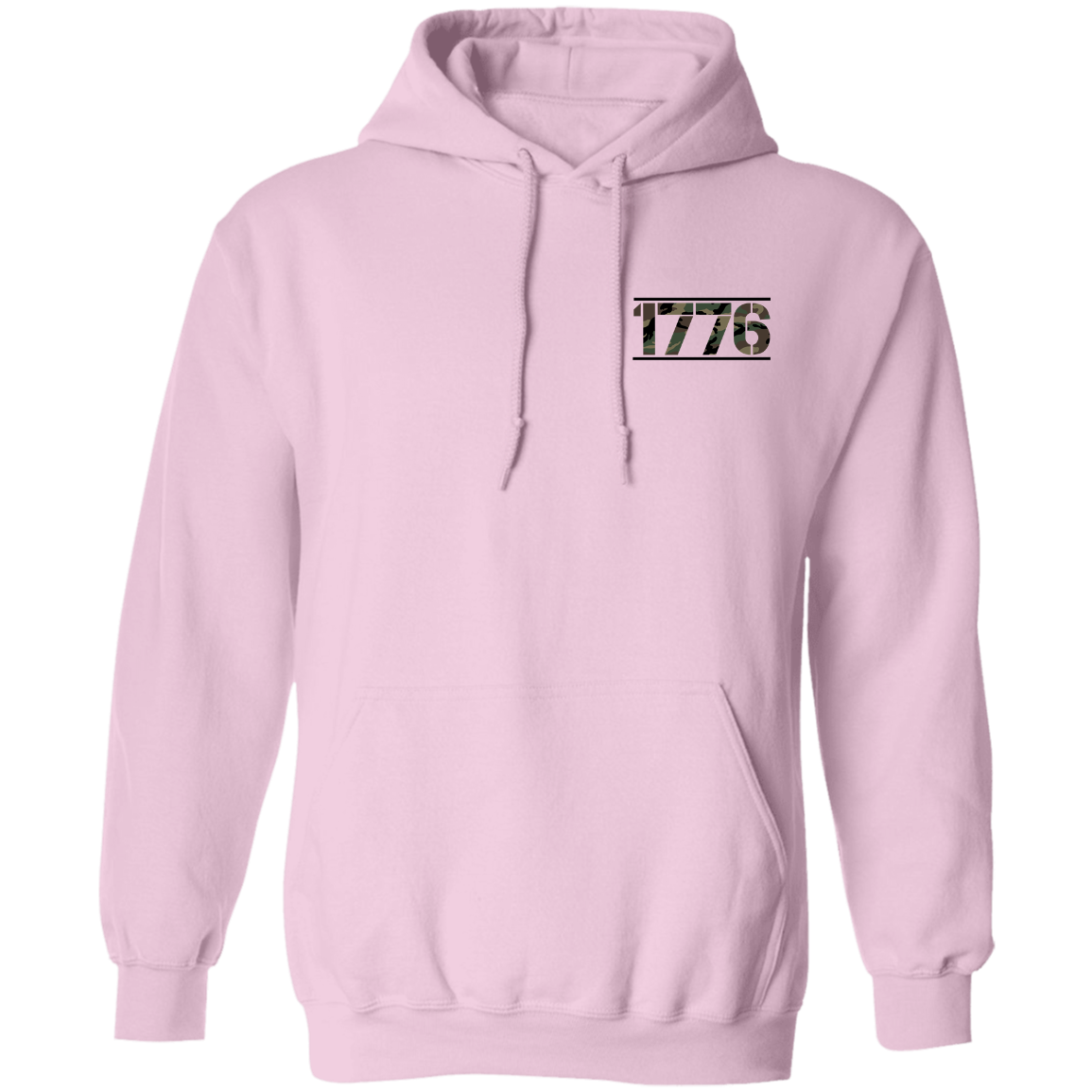 1776 American Bald Eagle  Double Sided Pullover Hoodie