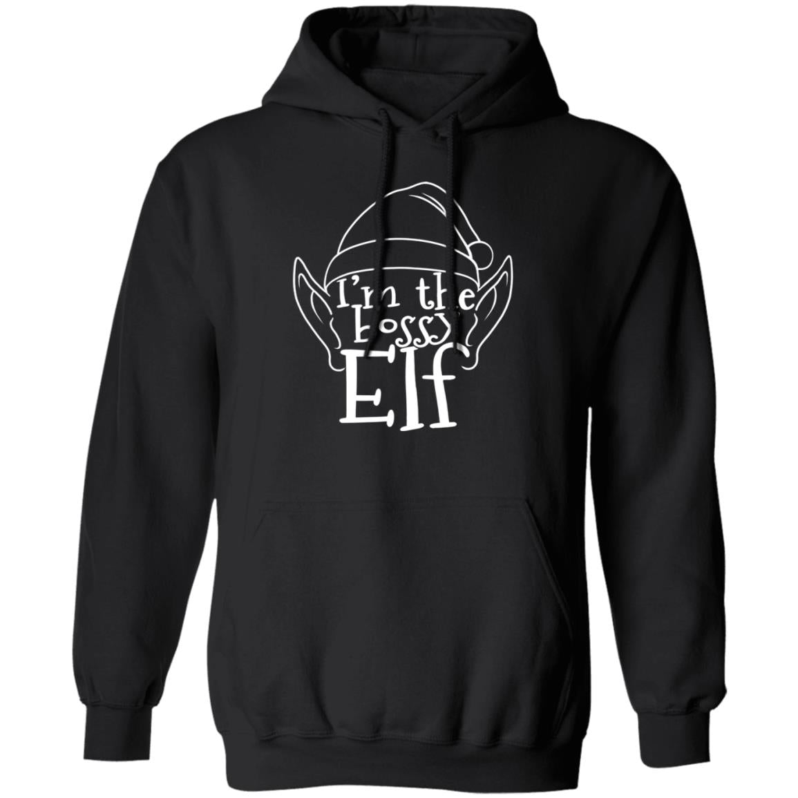I'm The Bossy Elf Funny Christmas Pullover Hoodie