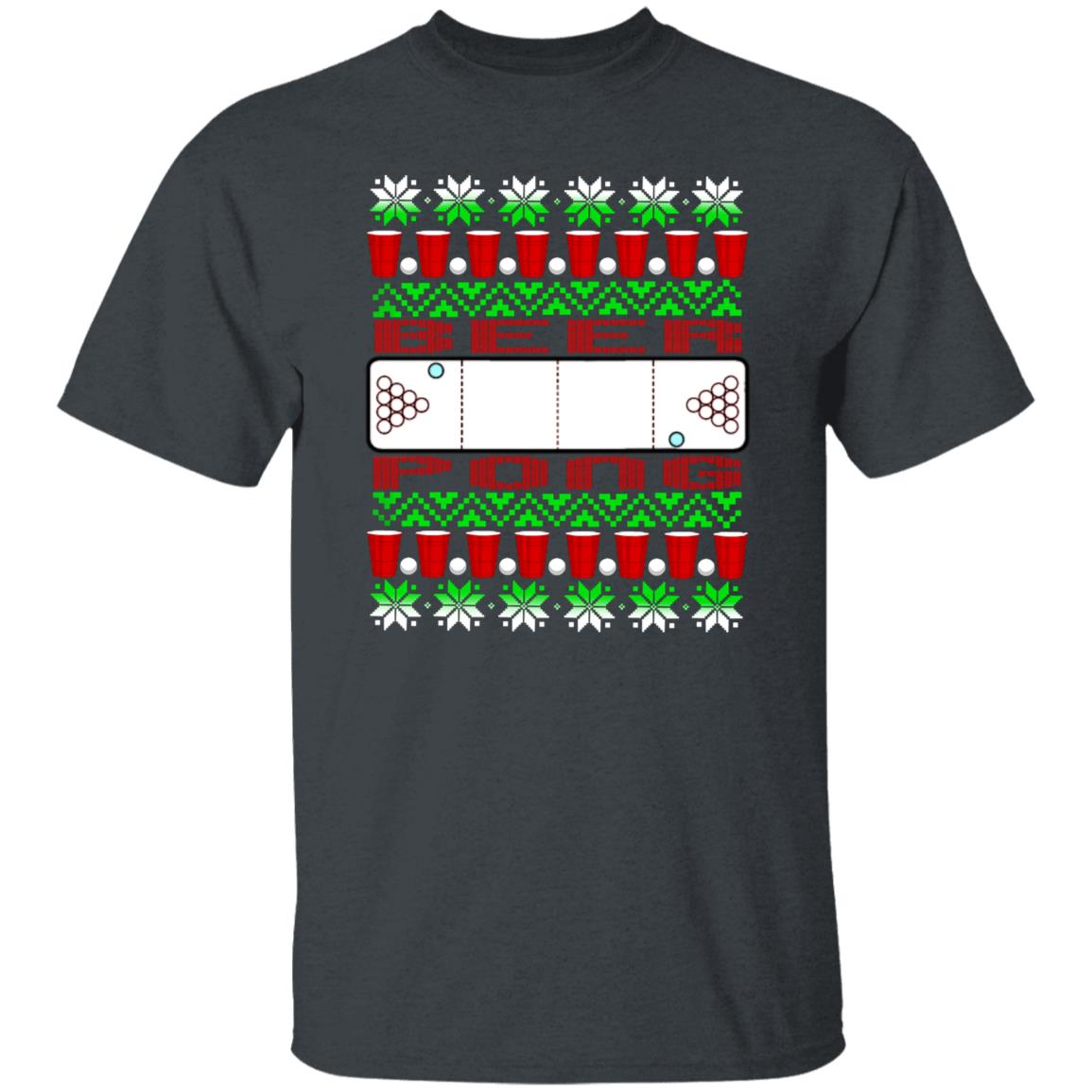 Beer Pong Funny Christmas T-Shirt