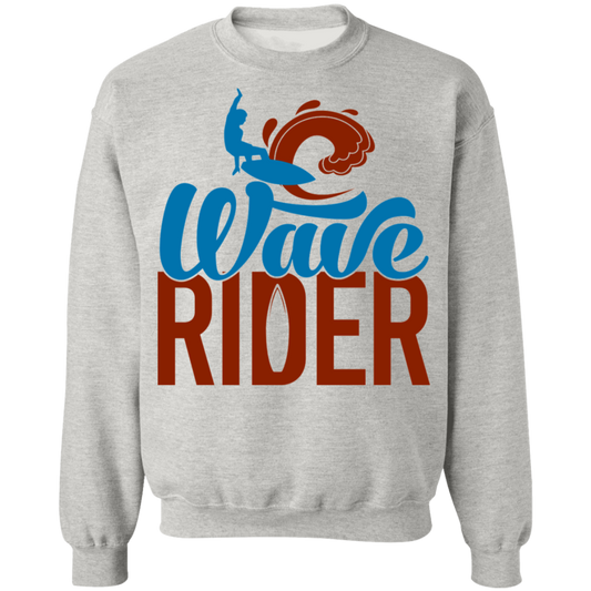 Wave Rider Surfer Surfing Beach Crewneck Sweatshirt