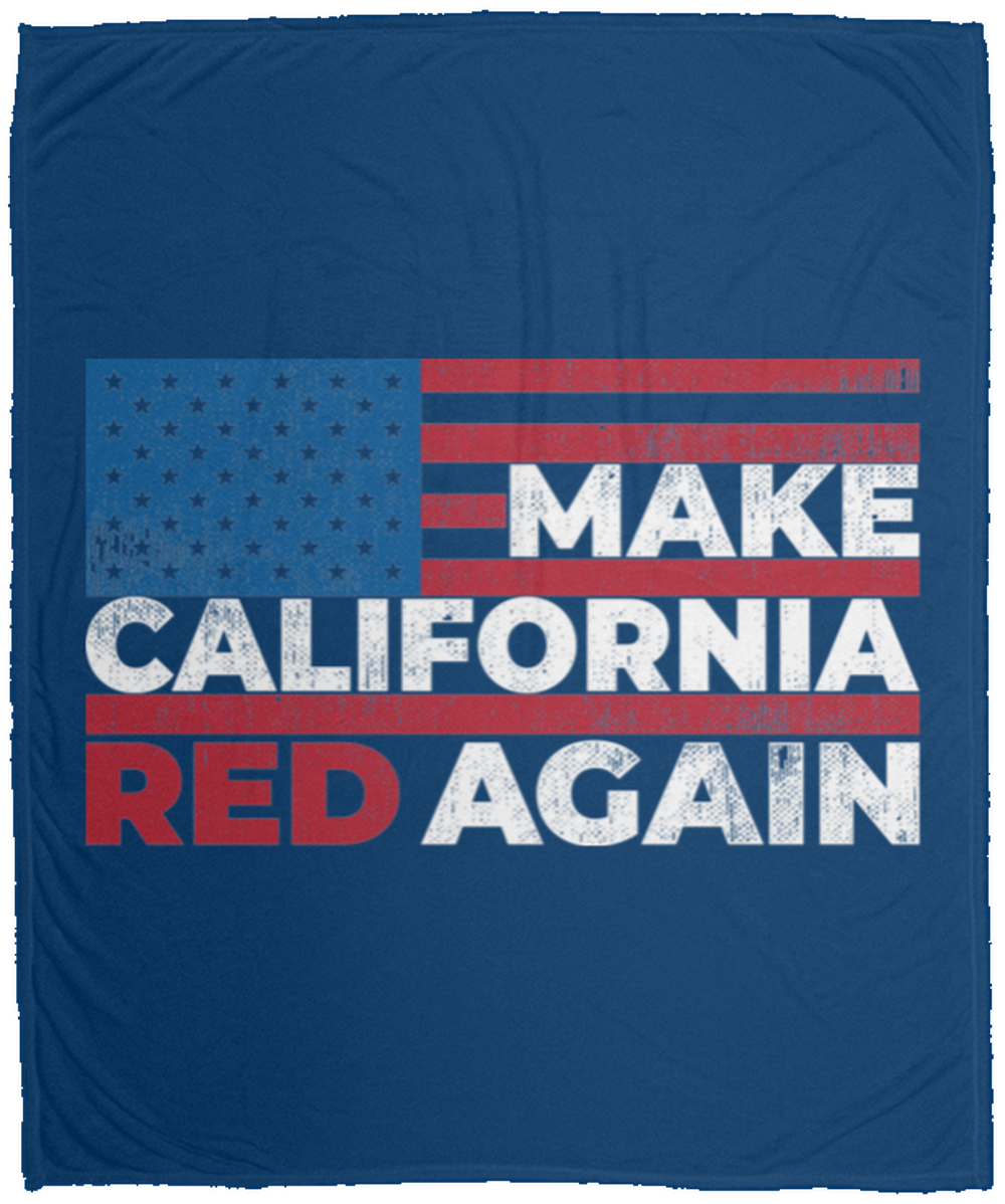 Make California Red Again Republican Fleece Blanket - 50x60