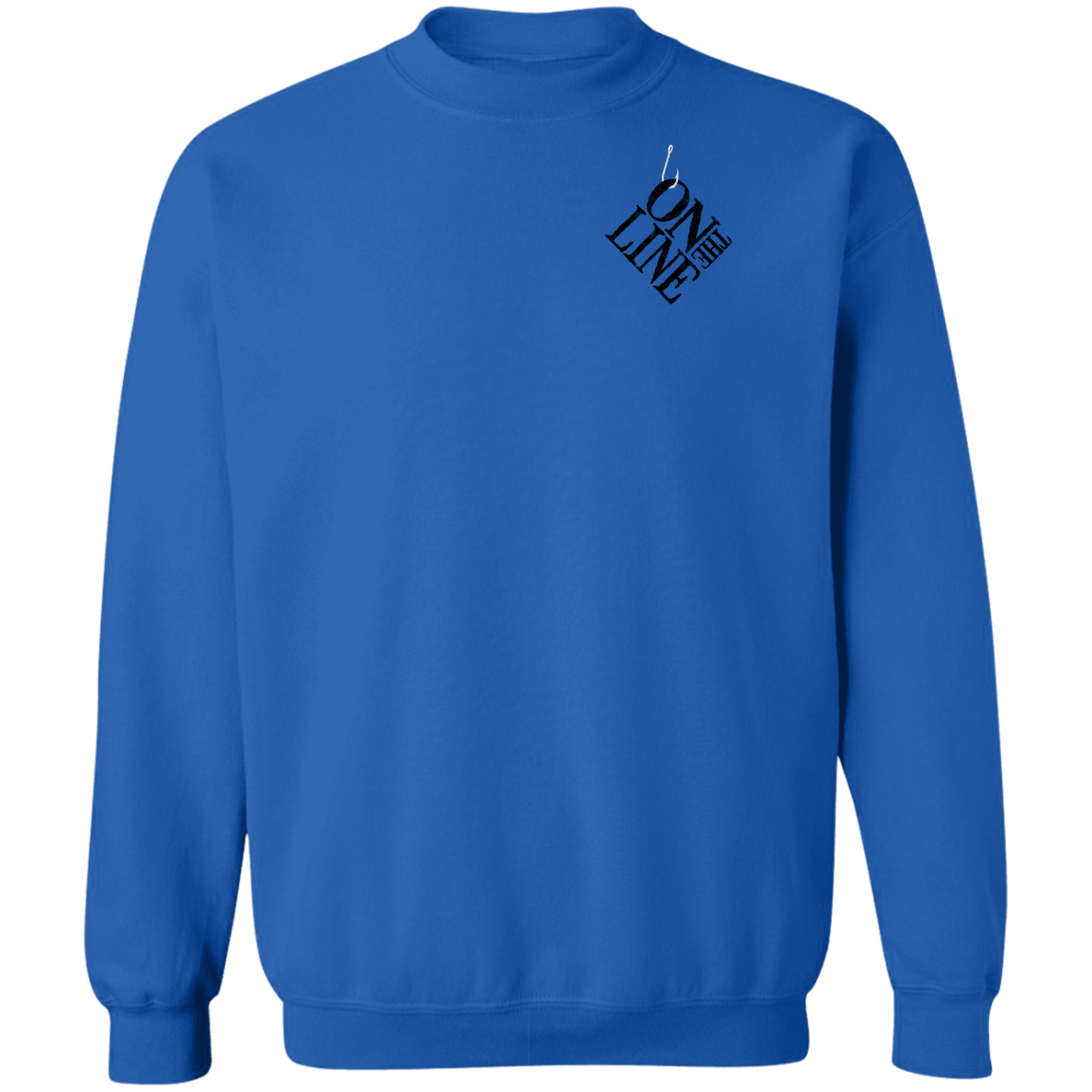 Great Barracuda Fish On The Line Saltwater Double Sided Crewneck Sweatshirt