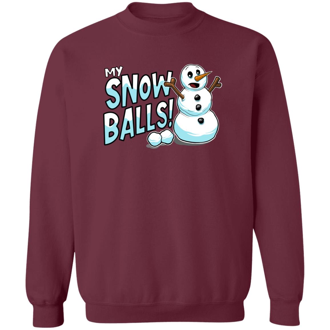 My Snow Balls Funny Snowman Christmas Crewneck Sweatshirt