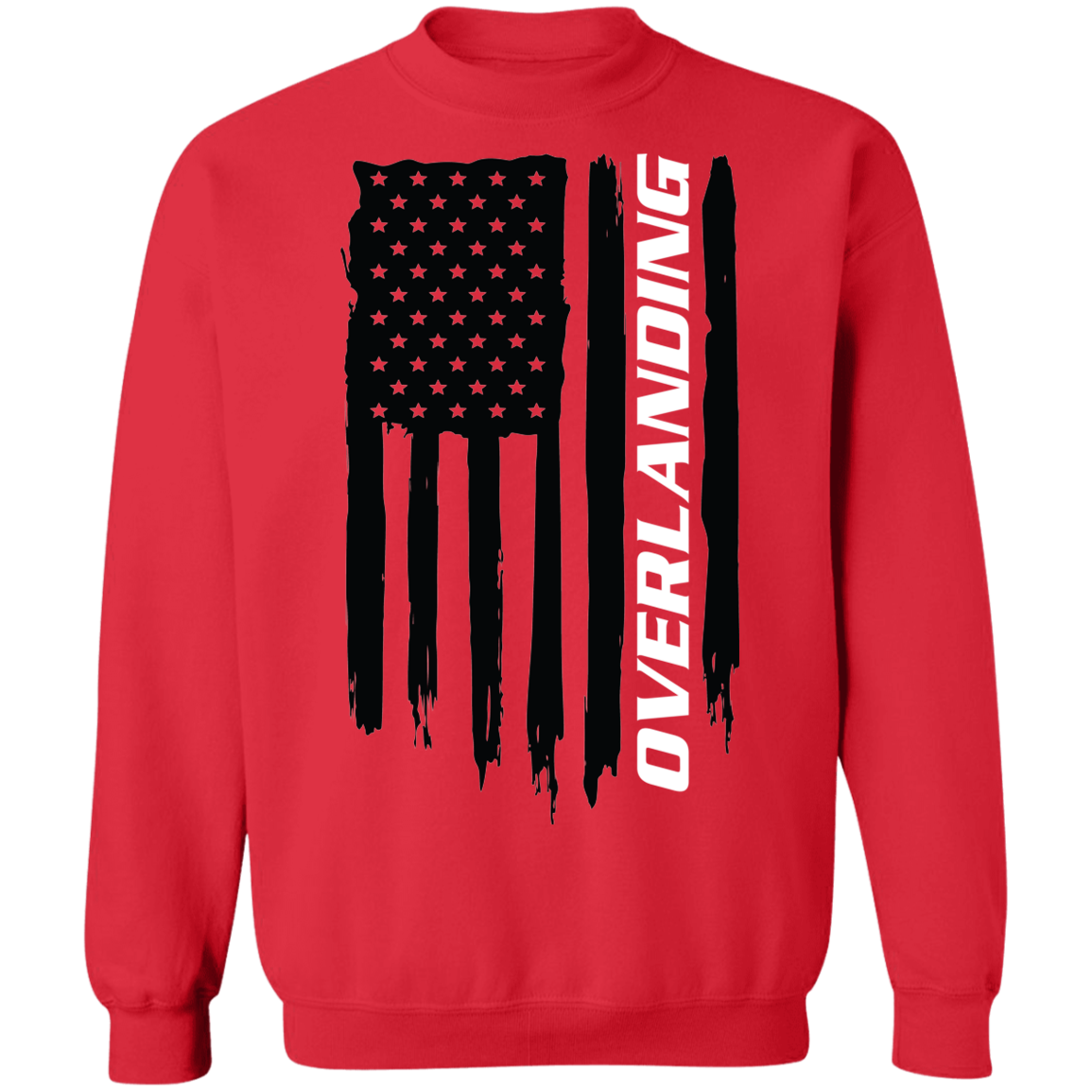 Overlanding 4x4 Off-Road American Flag Crewneck Sweatshirt