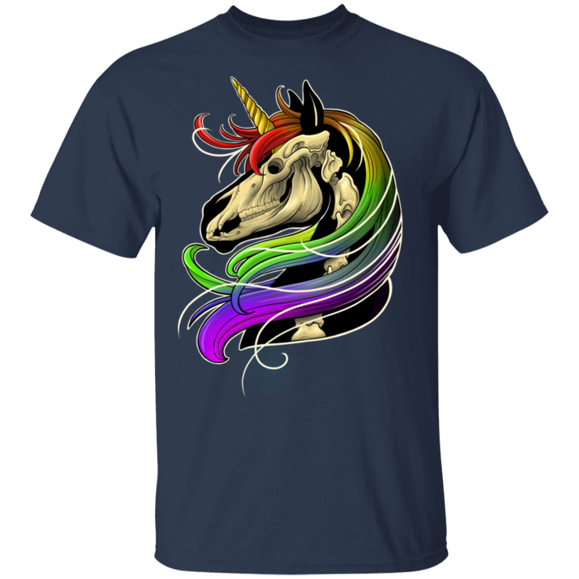 Rainbow Skeleton Unicorn T-Shirt
