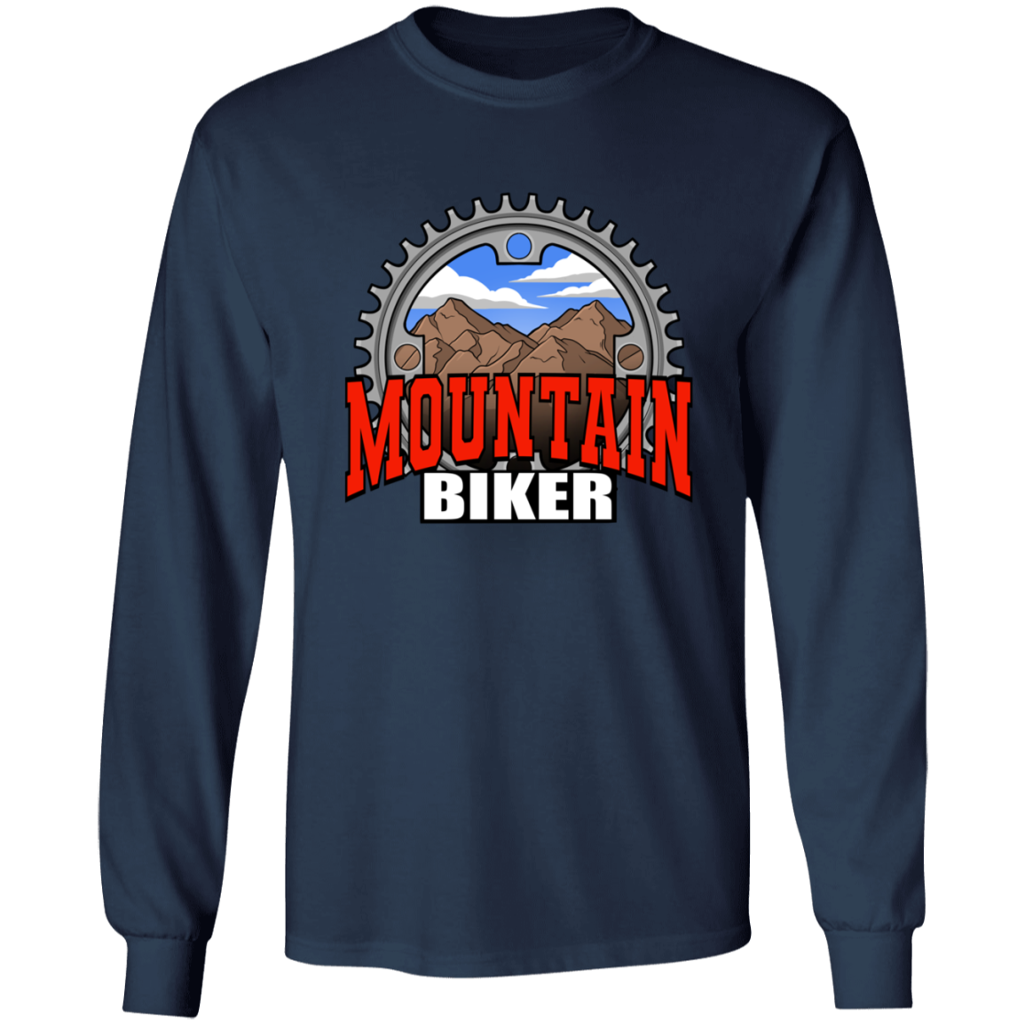 Mountain Biker Biking Long Sleeve T-Shirt
