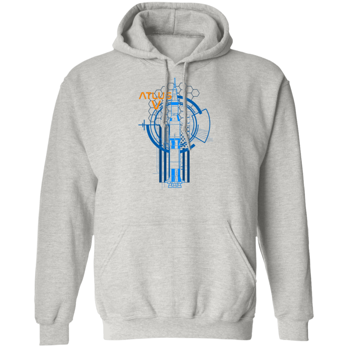Atlas V Space Rocket Pullover Hoodie