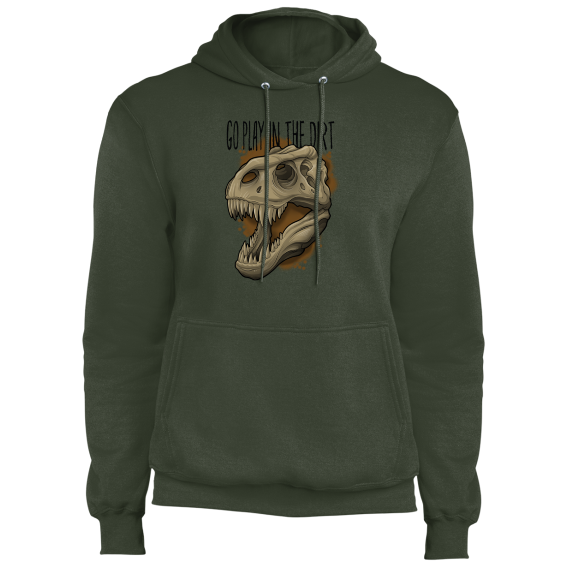Go Play in the Dirt T-Rex Funny Premium Pullover Hoodie