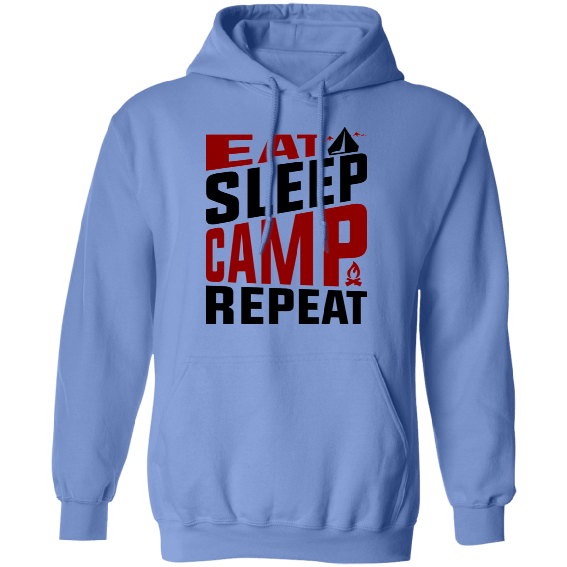 Eat Sleep Camp Repeat Camping Pullover Hoodie