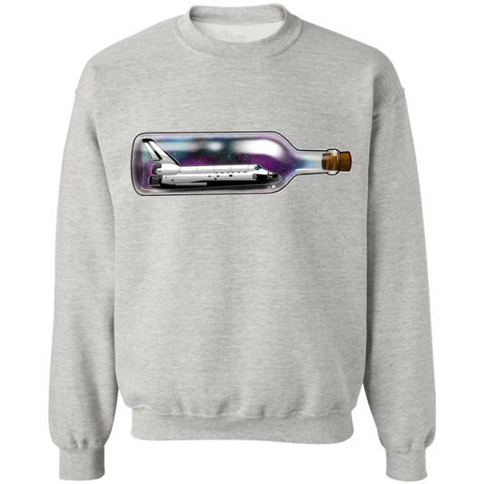Spacecraft in a Bottle Spaceship Crewneck Pullover Sweatshirt