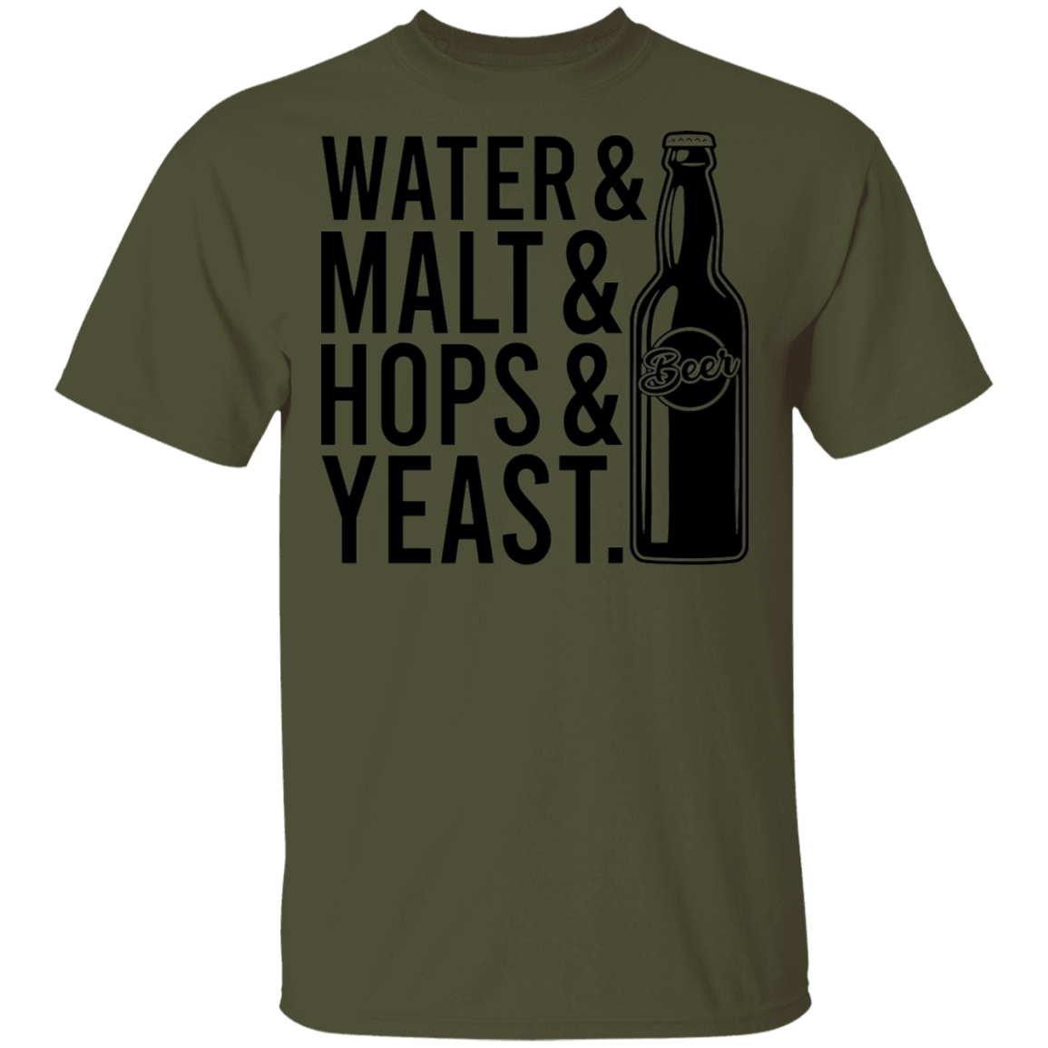 Water & Malt & Hops & Yeast Beer T-Shirt