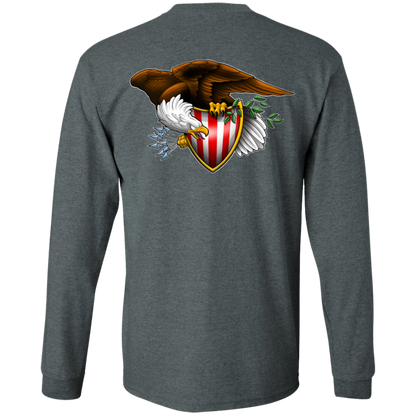 Patriot American Bald Eagle Double Sided Long Sleeve T-Shirt