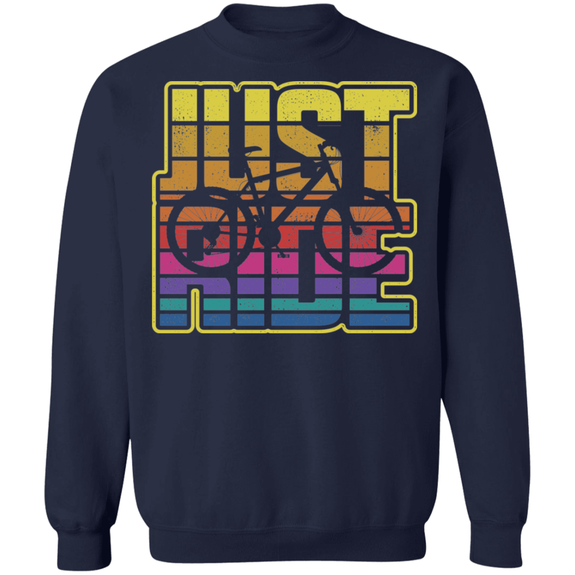 Just Ride Biking Mountain Bike Crewneck Sweatshirt