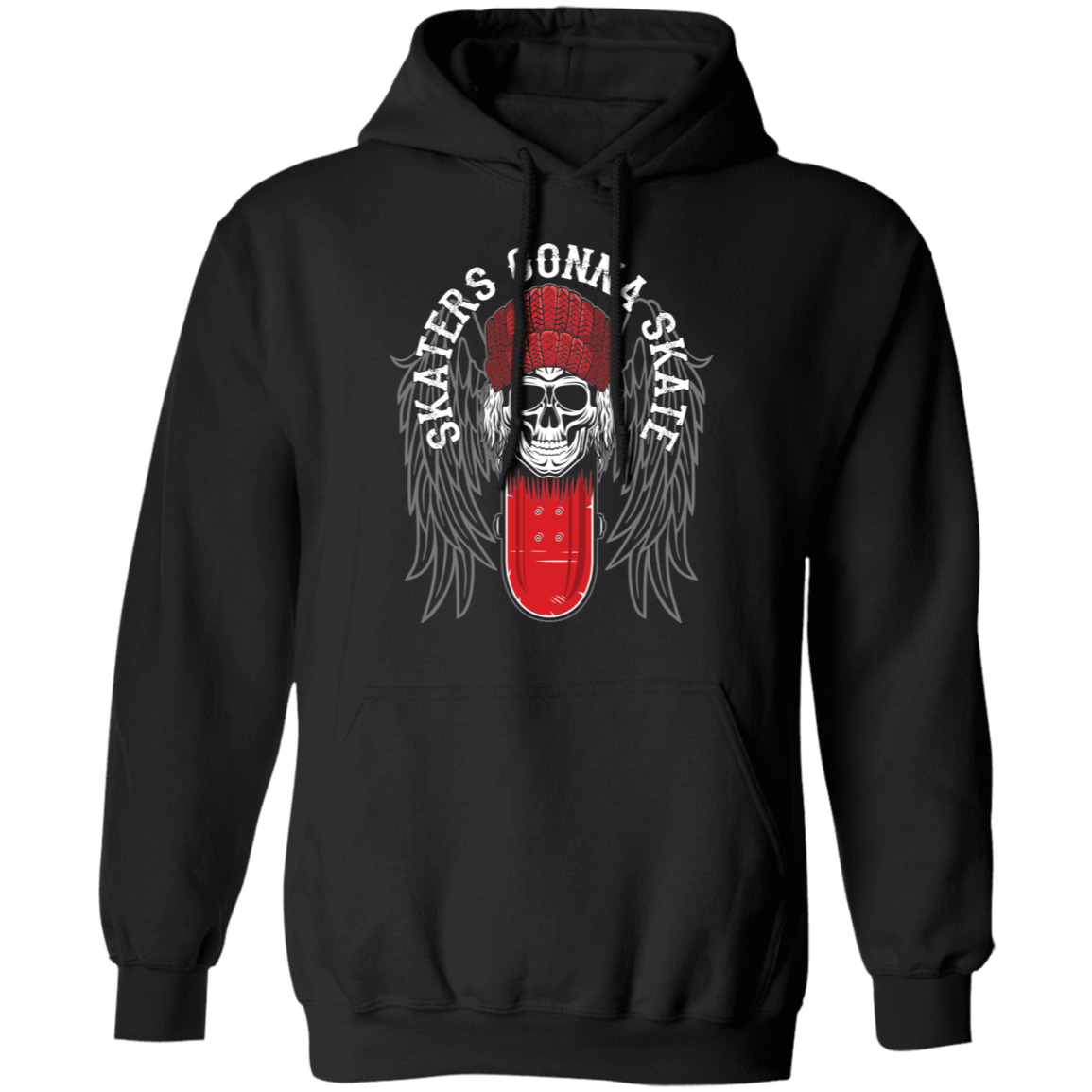 Skaters Gonna Skate Skateboarding Skull Pullover Hoodie