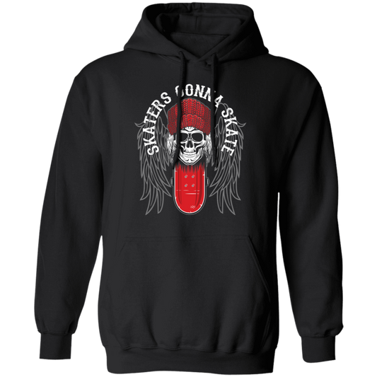Skaters Gonna Skate Skateboarding Skull Pullover Hoodie