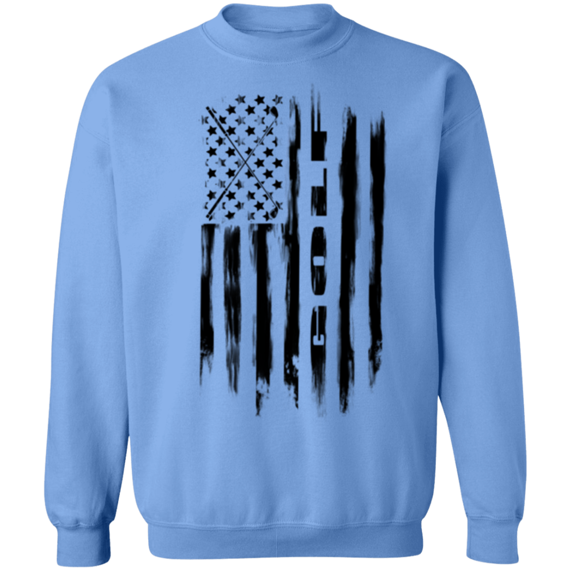 Golf Golfing American Flag Crewneck Sweatshirt