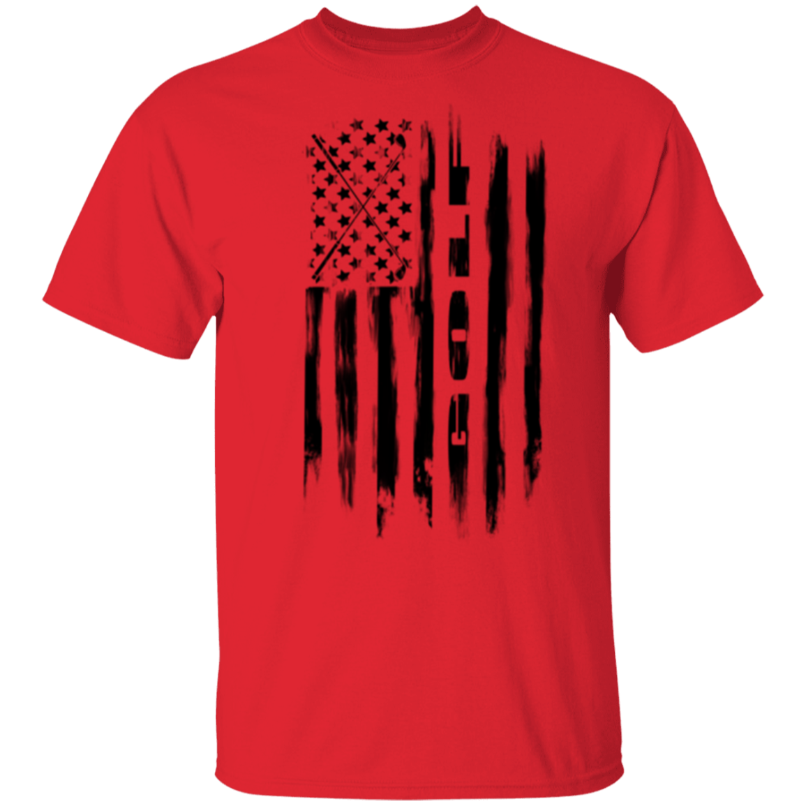 Golf Golfing American Flag T-Shirt