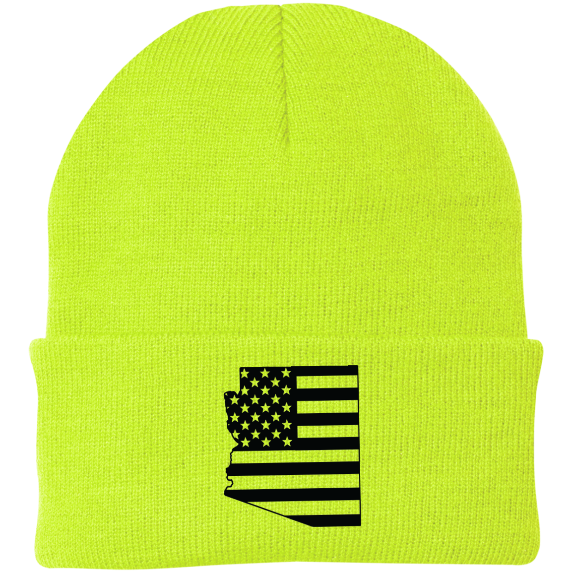 Arizona AZ State American Flag Beanie Cap