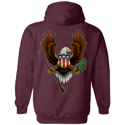 We the People American Bald Eagle 1776 Double Sided Pullover Hoodie