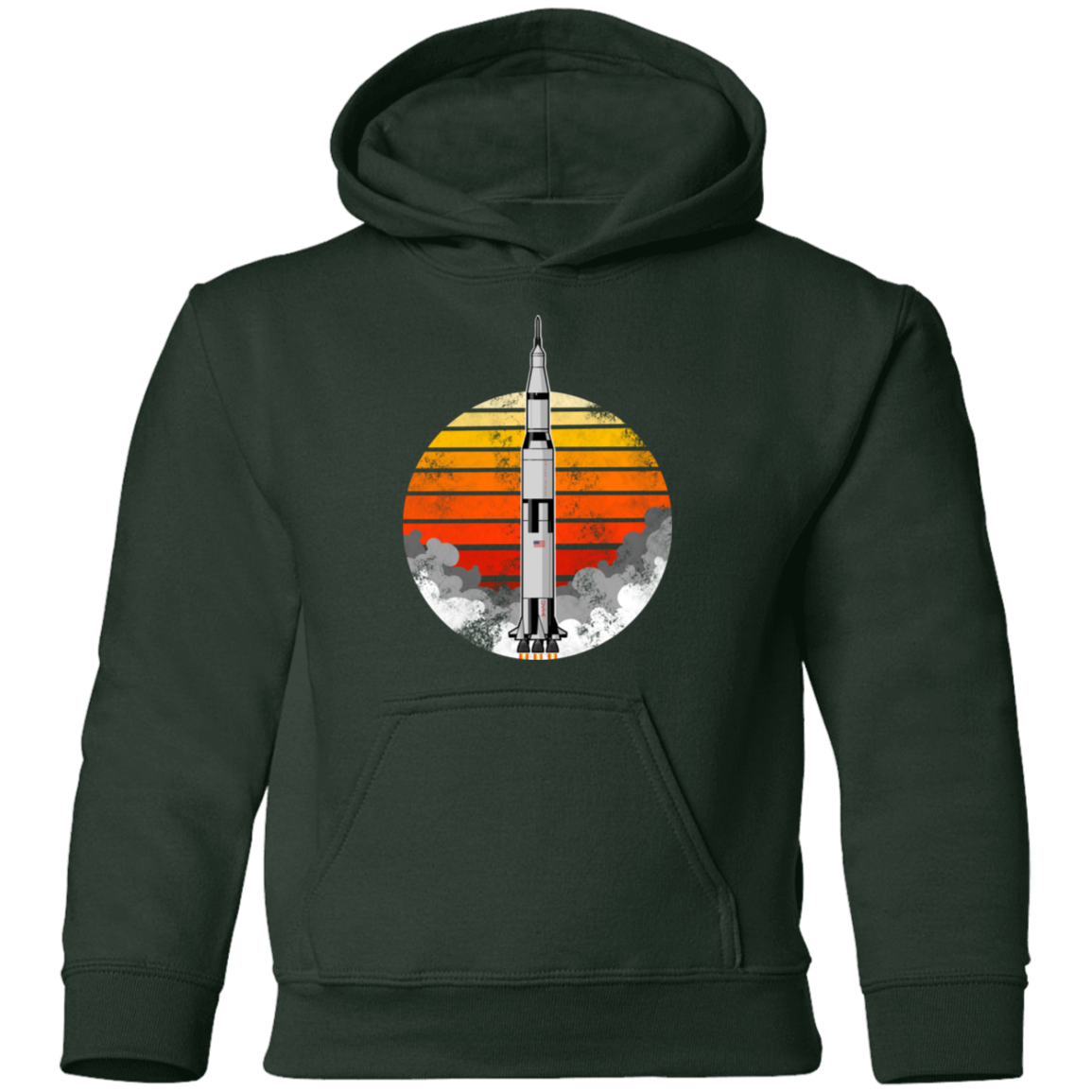 Youth Space USA Sun Rocket Ship Launch Pullover Hoodie