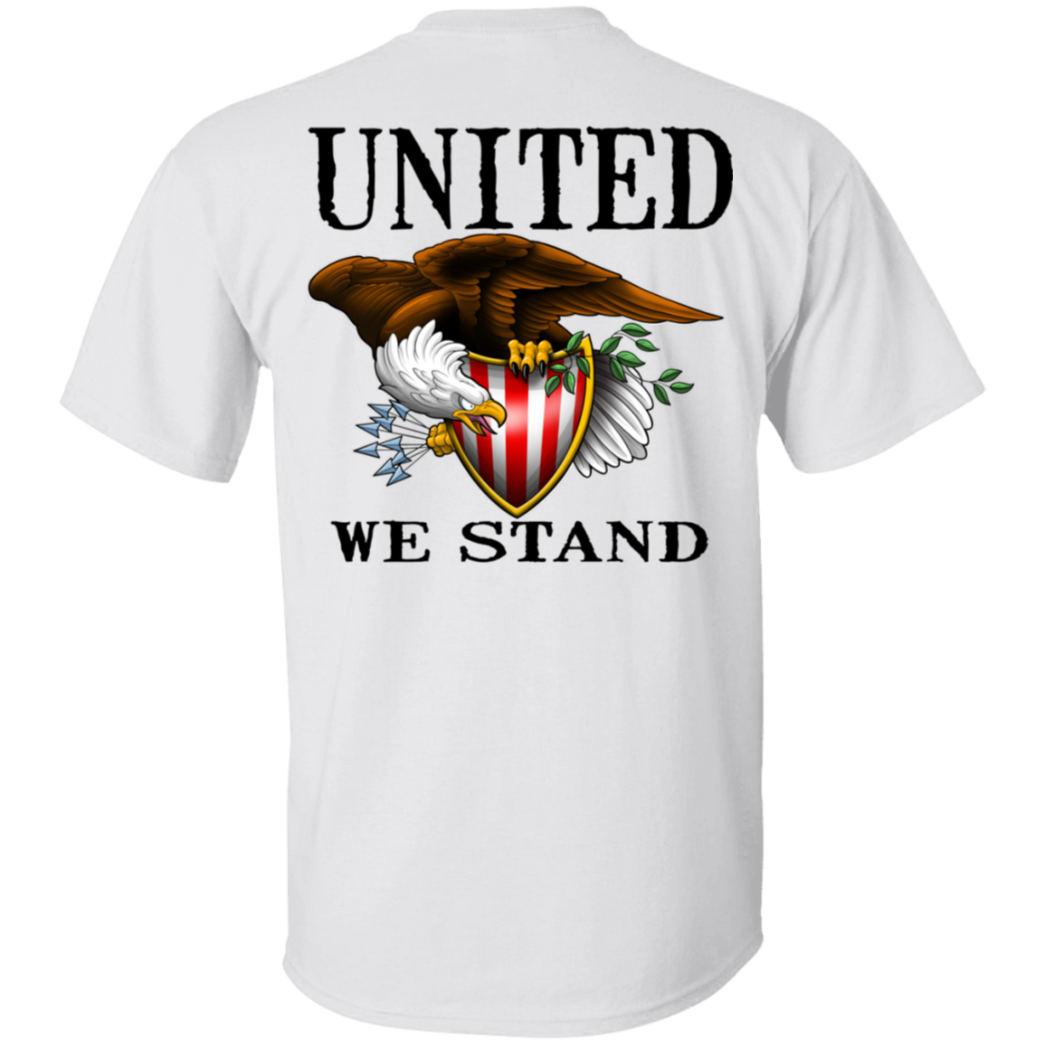 1776 American Bald Eagle United We Stand Double Sided T-Shirt