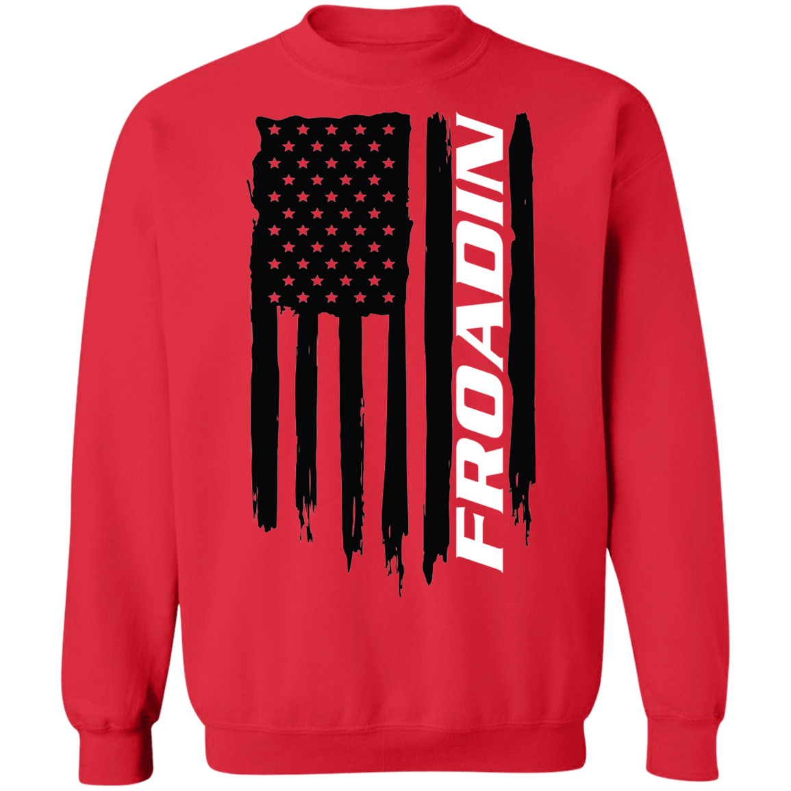Froadin Off-Road Desert 4x4 American Flag Crewneck Sweatshirt